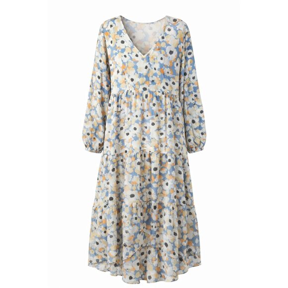 Joie Women's Floral Tiered Printed Tiered Maxi Dress, Sz XL, NWT, MSRP $268 - Picture 4 of 11